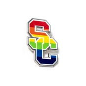 USC Trojans SC Interlock Rainbow Pin
